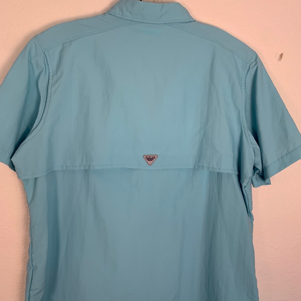 Columbia PFG Tamiami II Short Sleeve Fishing Shirt Blue Womens Small NWT - Picture 5 of 7